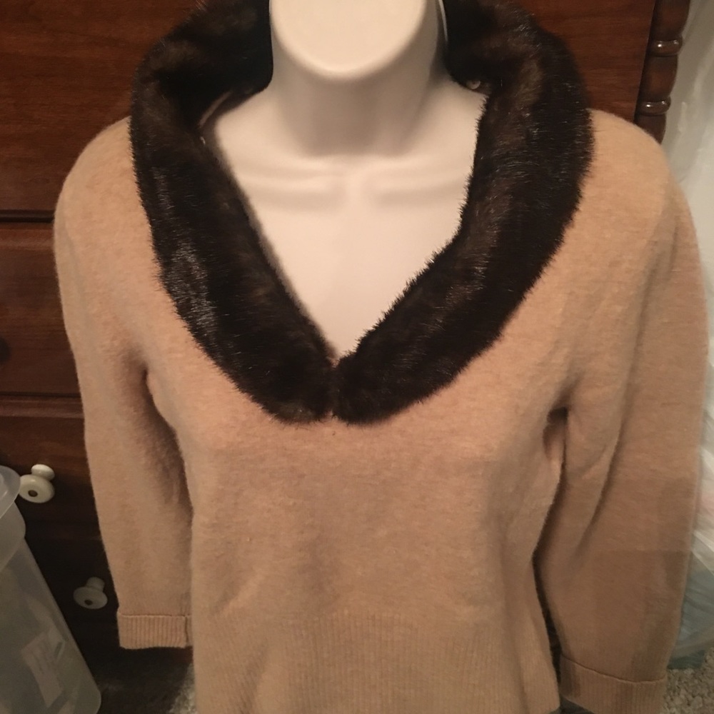 Sweater with faux collar
